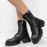 Lederstiefeletten für Damen
