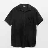 Kurzärmeliges Leinenhemd für Männer