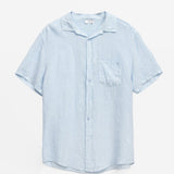 Kurzärmeliges Leinenhemd für Männer