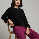 Damenpullover mit Baby-Alpakawolle