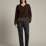 Damenpullover mit Baby-Alpakawolle