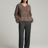 Damenpullover mit Baby-Alpakawolle