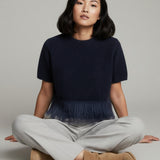 Damenpullover mit Mohairwolle