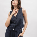 Damenweste aus Leinen