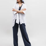 Damenweste und -hose, Capsule Collection, 100% Leinen