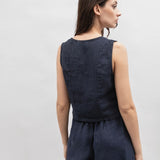 Damenweste und -hose, Capsule Collection, 100% Leinen