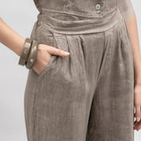 Damenweste und -hose, Capsule Collection, 100% Leinen