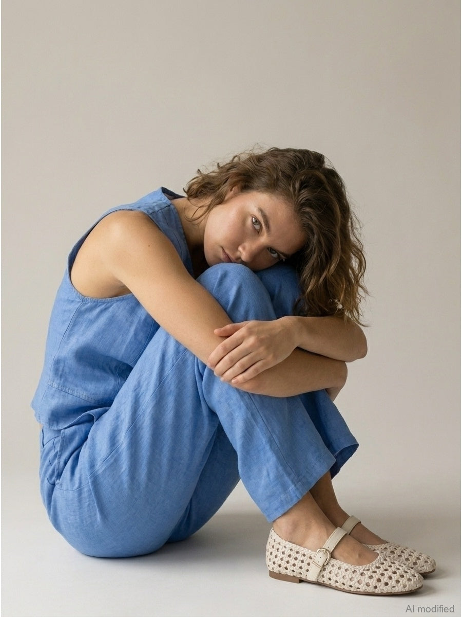 Damenweste, Capsule Collection, 100% Leinen