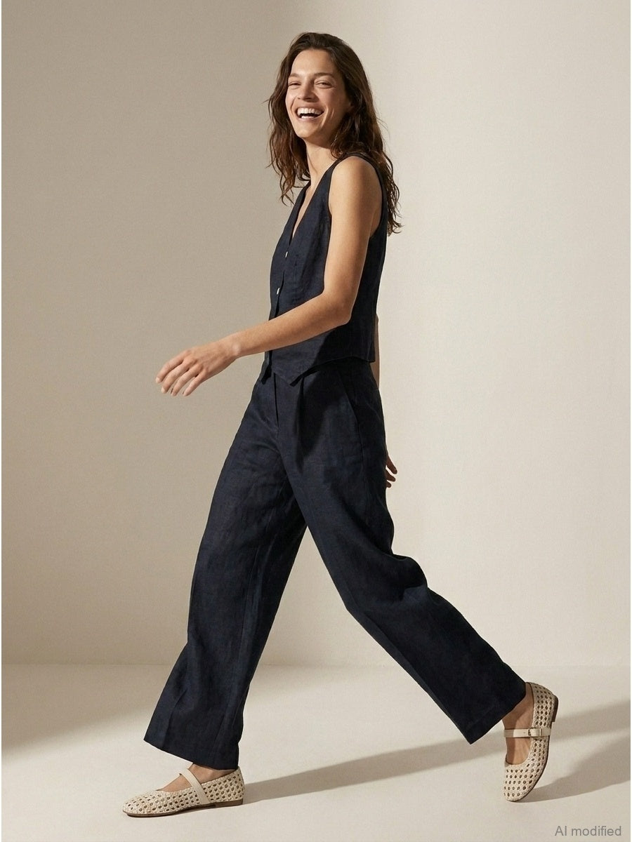 Damenweste, Capsule Collection, 100% Leinen