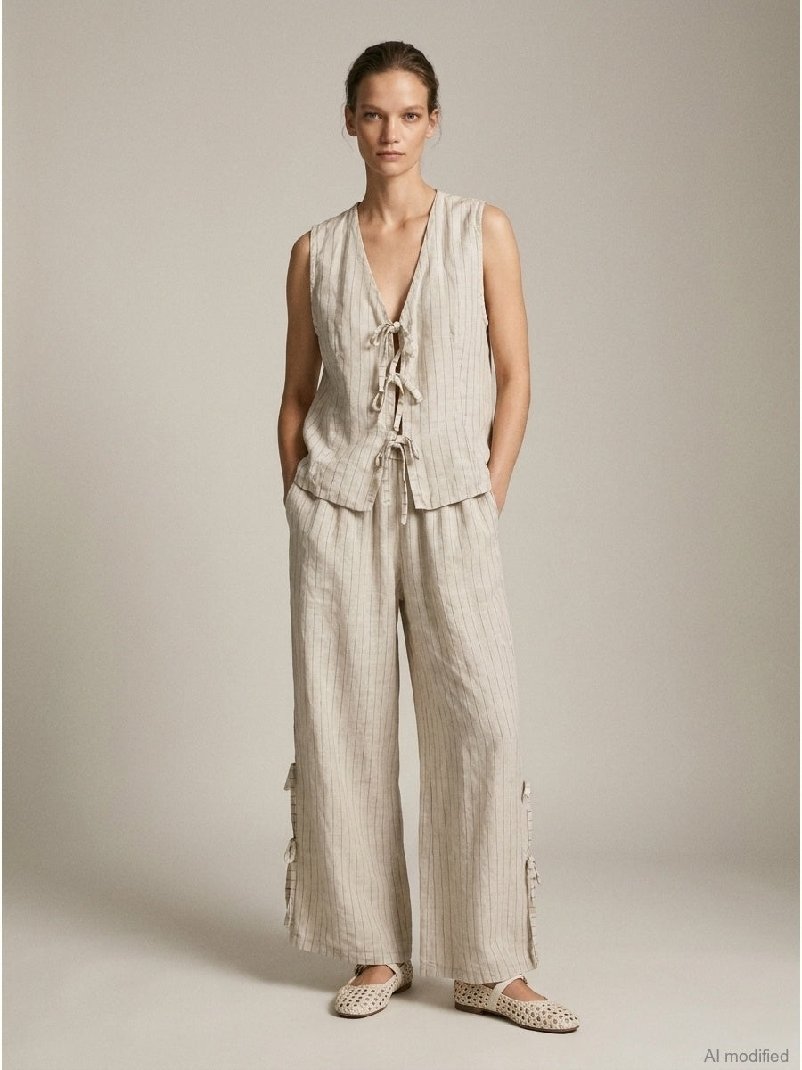 Damenweste, Capsule Collection, 100% Leinen