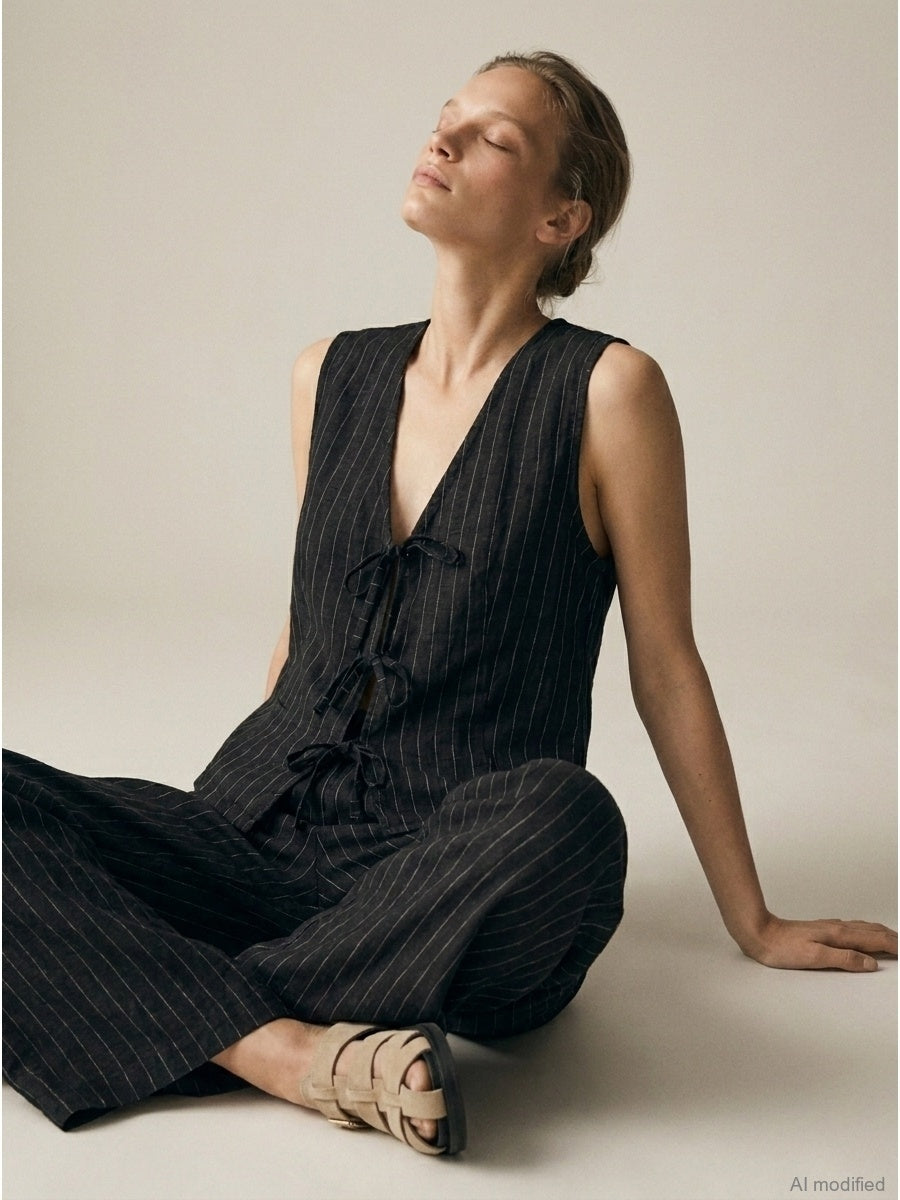 Damenweste, Capsule Collection, 100% Leinen