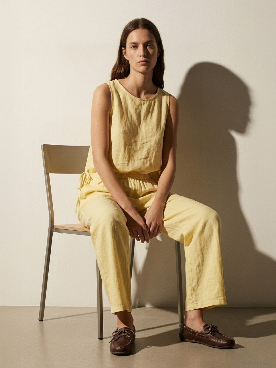 Damenhose, Capsule Collection, 100% Leinen