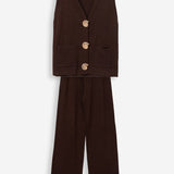 Damenstrickweste und -hose