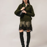 Damen-Polopullover mit Angorawolle