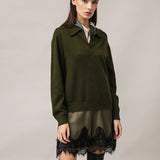 Damen-Polopullover mit Angorawolle