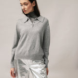 Damen-Polopullover mit Angorawolle