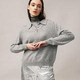 Damen-Polopullover mit Angorawolle