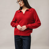 Damen-Polopullover mit Angorawolle