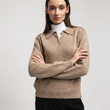 Damen-Polopullover mit Angorawolle
