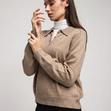 Damen-Polopullover mit Angorawolle