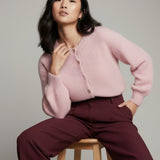 Damenpullover mit Mohairwolle