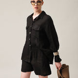 Shorts für Frauen, Capsule Collection, 100% Leinen