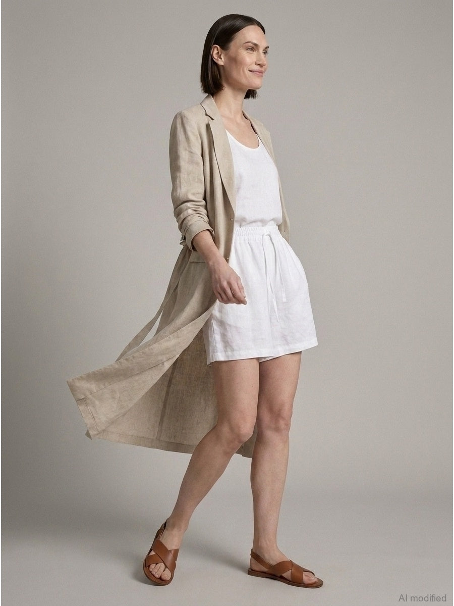 Shorts für Frauen, Capsule Collection, 100% Leinen