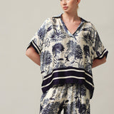 Damen-Poloshirt mit Seide