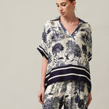 Damen-Poloshirt mit Seide