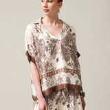 Damen-Poloshirt mit Seide