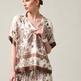 Damen-Poloshirt mit Seide