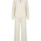 Damenpullover und Hose mit Kaschmiranteil