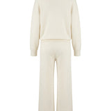 Damenpullover und Hose mit Kaschmiranteil