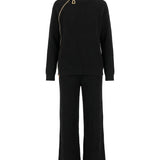 Damenpullover und Hose mit Kaschmiranteil