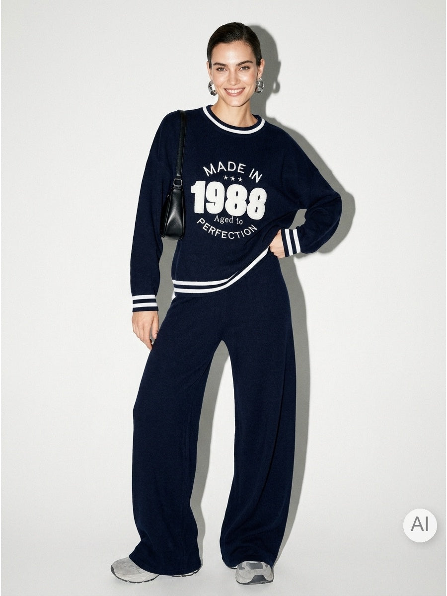 Damenpullover und Hose mit Kaschmiranteil