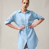 Hemdartiges Musselin-Kleid