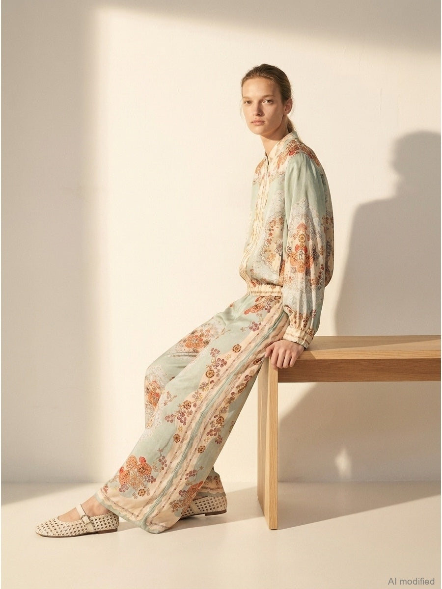 Damenjacke im „Bomber“-Stil mit Seide