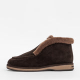 Damen-Lederstiefeletten mit Innenfutter