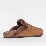 Damen-Leder-Outdoor-Pantoffeln mit Futter