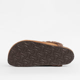 Damen-Leder-Outdoor-Pantoffeln mit Futter