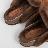 Damen-Leder-Outdoor-Pantoffeln mit Futter