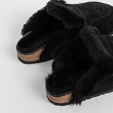Damen-Ledersandalen für draußen mit Futter