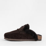 Damen-Leder-Outdoor-Pantoffeln mit Futter