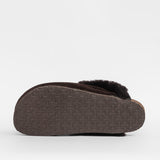 Damen-Leder-Outdoor-Pantoffeln mit Futter