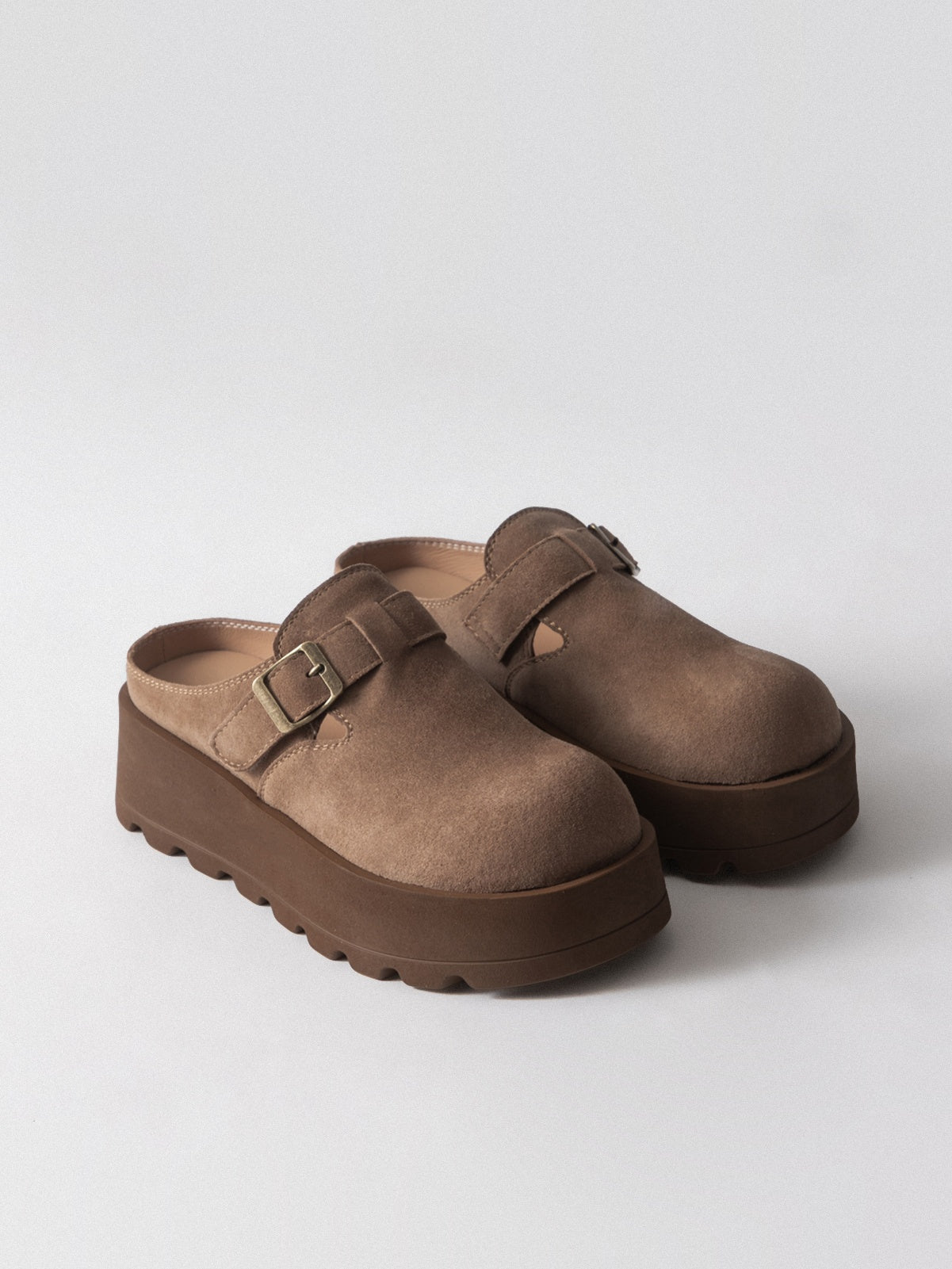 Damen-Lederpantoffeln für draußen