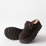 Damen-Lederpantoffeln für draußen
