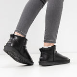 Damen-Lederstiefel mit Heizung