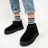 Damen Lederstiefel mit Isolierung