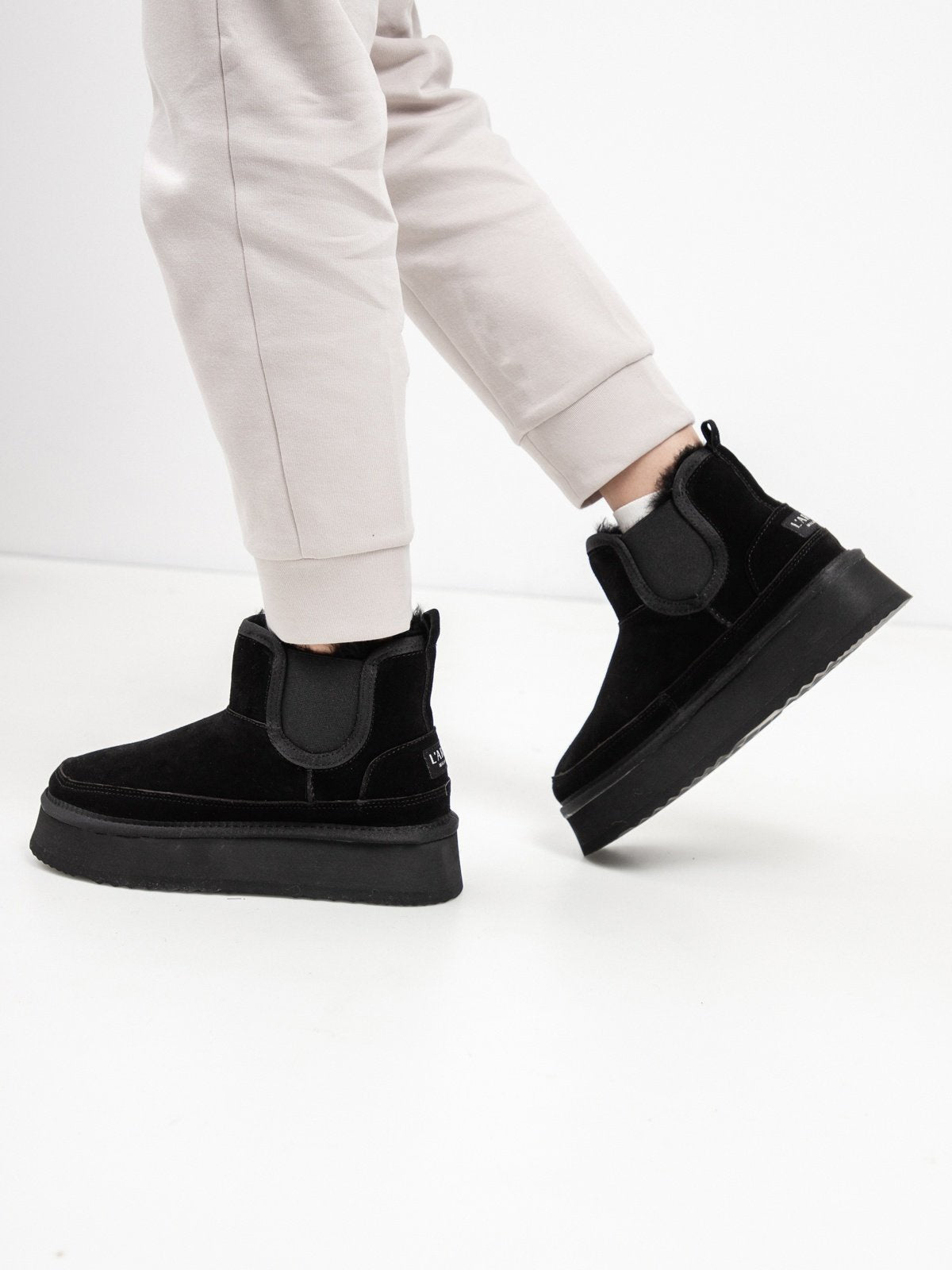 Damen Lederstiefel mit Isolierung