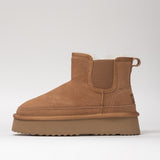 Damen Lederstiefel mit Isolierung